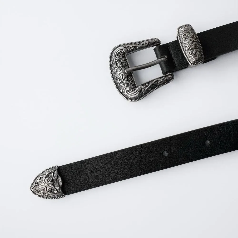 ZARA STONE COWBOY BELT